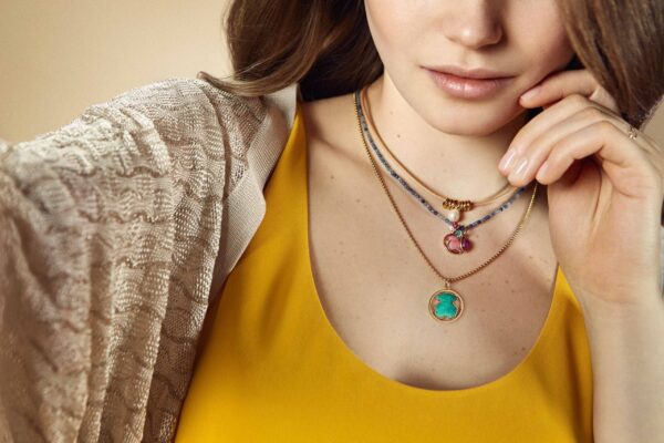 Chic Multilayer Pendant Necklace Set – Colorful Charms & Beaded Chains